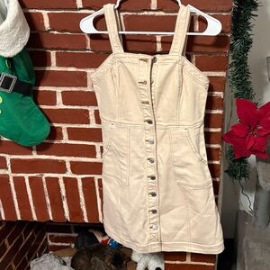 SO Cream Button-Front Dress